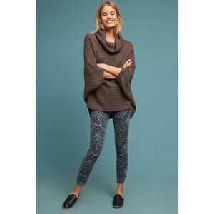 Anthropologie Moth Batwing Cowl Neck Sweater Brown Knit - Small